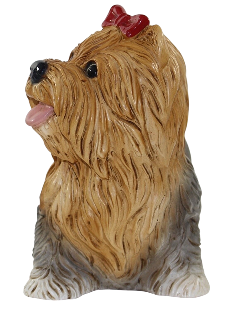 Deko Figur Yorkshire Terrier Welpe Hundefigur stehend Kollektion Castagna aus Resin Höhe 20 cm