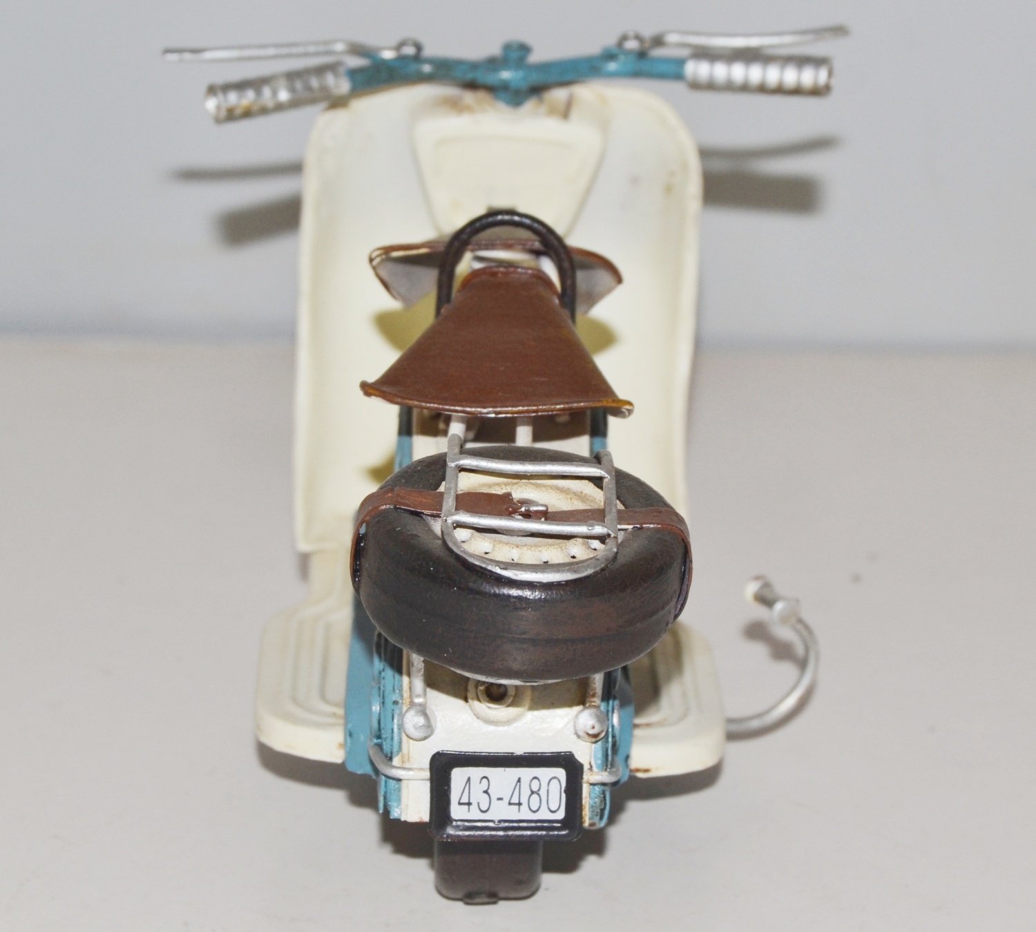 Blechmodell Roller Nostalgie Modellauto Oldtimer Marke Lambretta Motorroller Modell aus Blech L 24cm