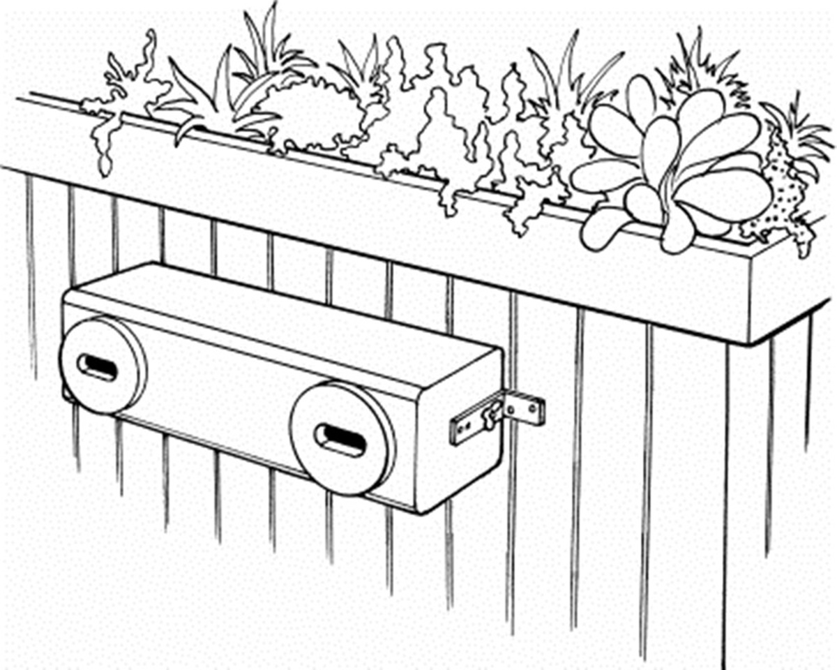 Naturschutzprodukt Mauerseglernistkasten Typ Nr. 17C 2fach an Fassade oder Einbau