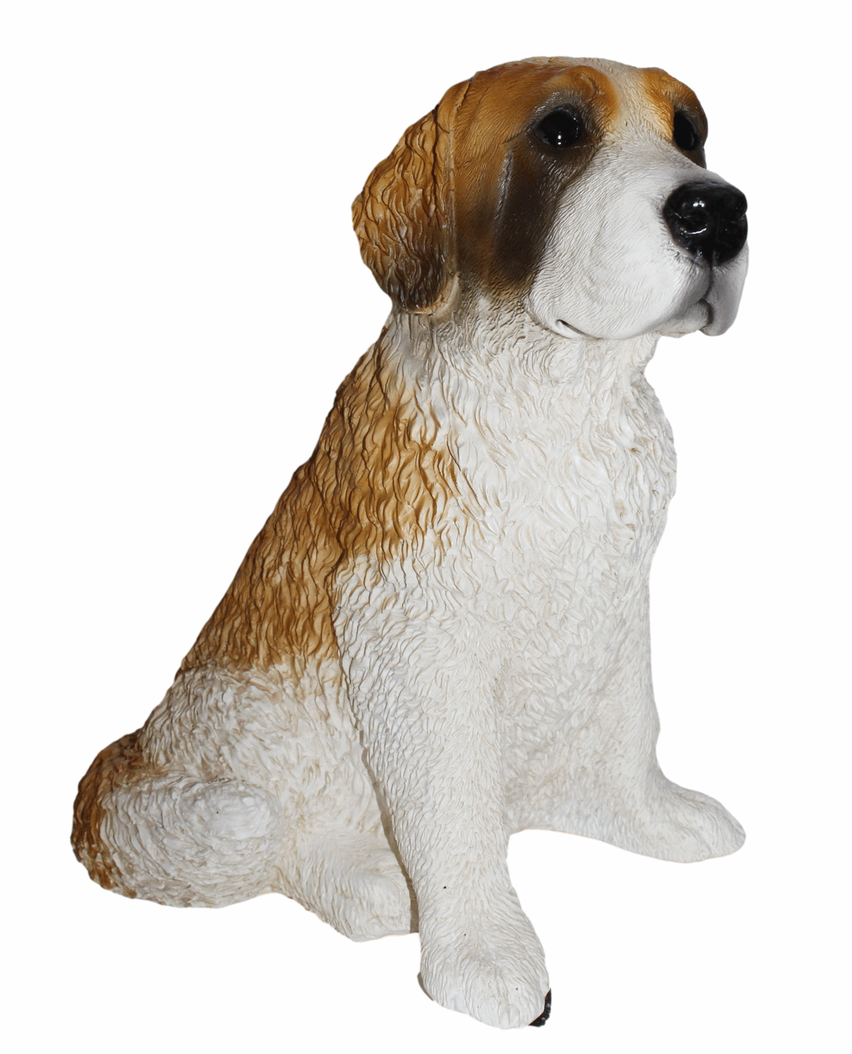 Deko Figur Hund Bernhardiner Hundefigur Saint Bernard sitzend Kollektion Castagna aus Resin H 32 cm