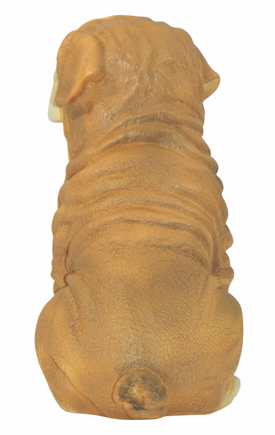 Deko Figur Hund Mops klein H 23 cm mit Bewegungsmelder wau-wau Dekofigur aus Kunststoff