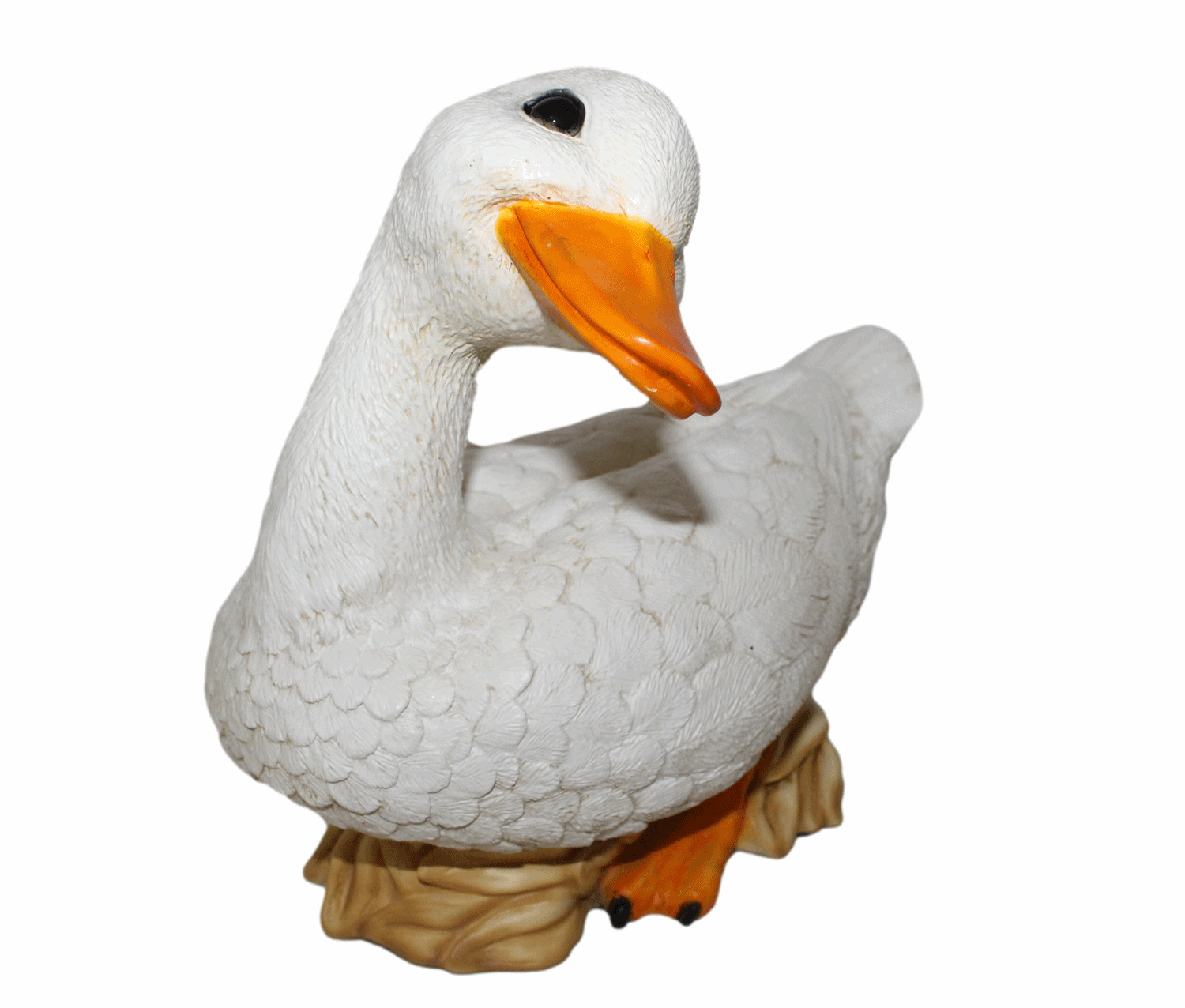 Deko Figur Gans Tierfiguren 2 weiße Gänsefiguren Vogel Kollektion Castagna aus Resin H 19/ 23 cm
