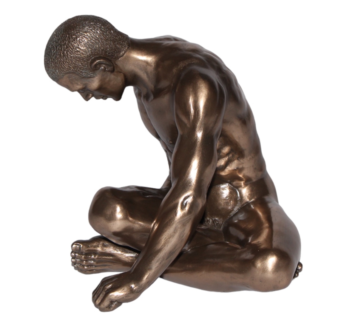 Deko Figur Body Talk Kollektion Nackter Mann Schneidersitz B 19,5 cm Bodybuilder Skulptur