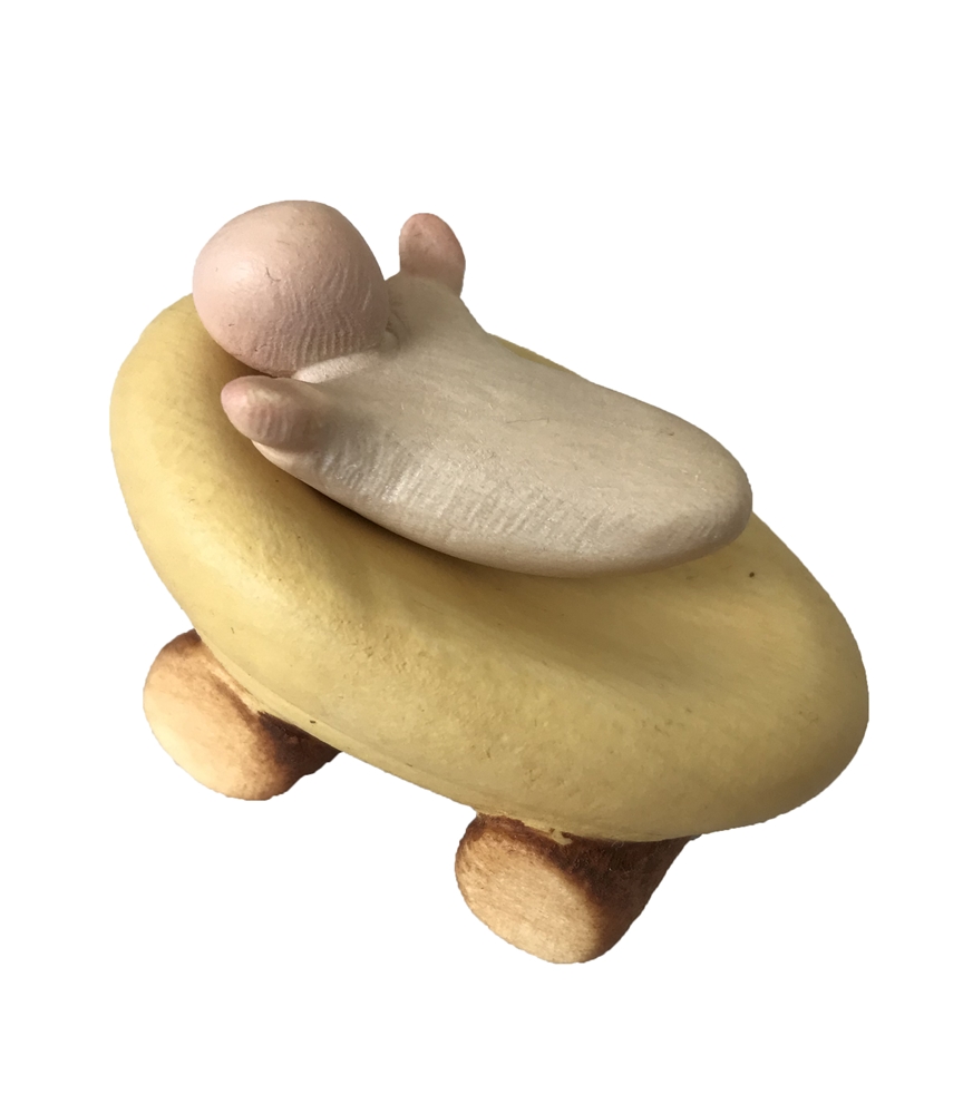 Krippe mit Krippenfiguren Stella Kollektion Heilige Familie H 8cm Heiligenfigur Holzfigur Holzstatue