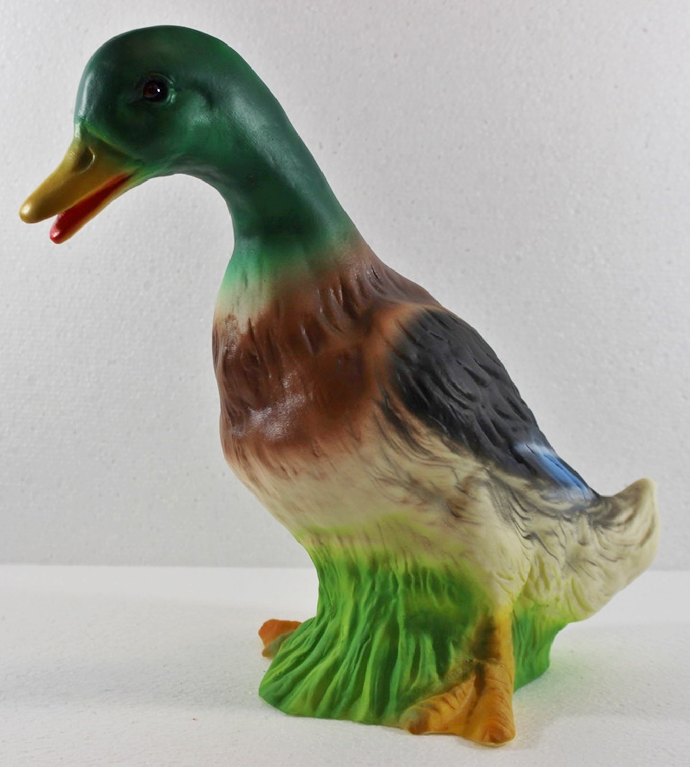 Deko Garten Figur Dekofigur Tierfigur Ente stehend bunt aus Kunststoff Höhe 30 cm