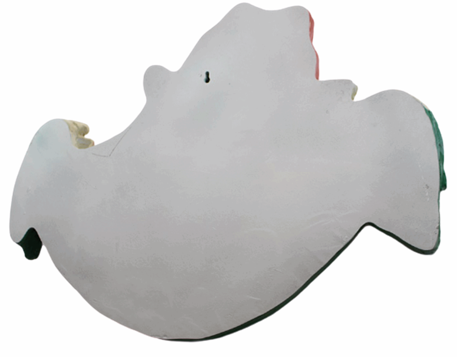 Figur Weihnachtsmann Bild Merry Christmas H 45 cm Dekofigur zum Anhängen aus Kunstharz