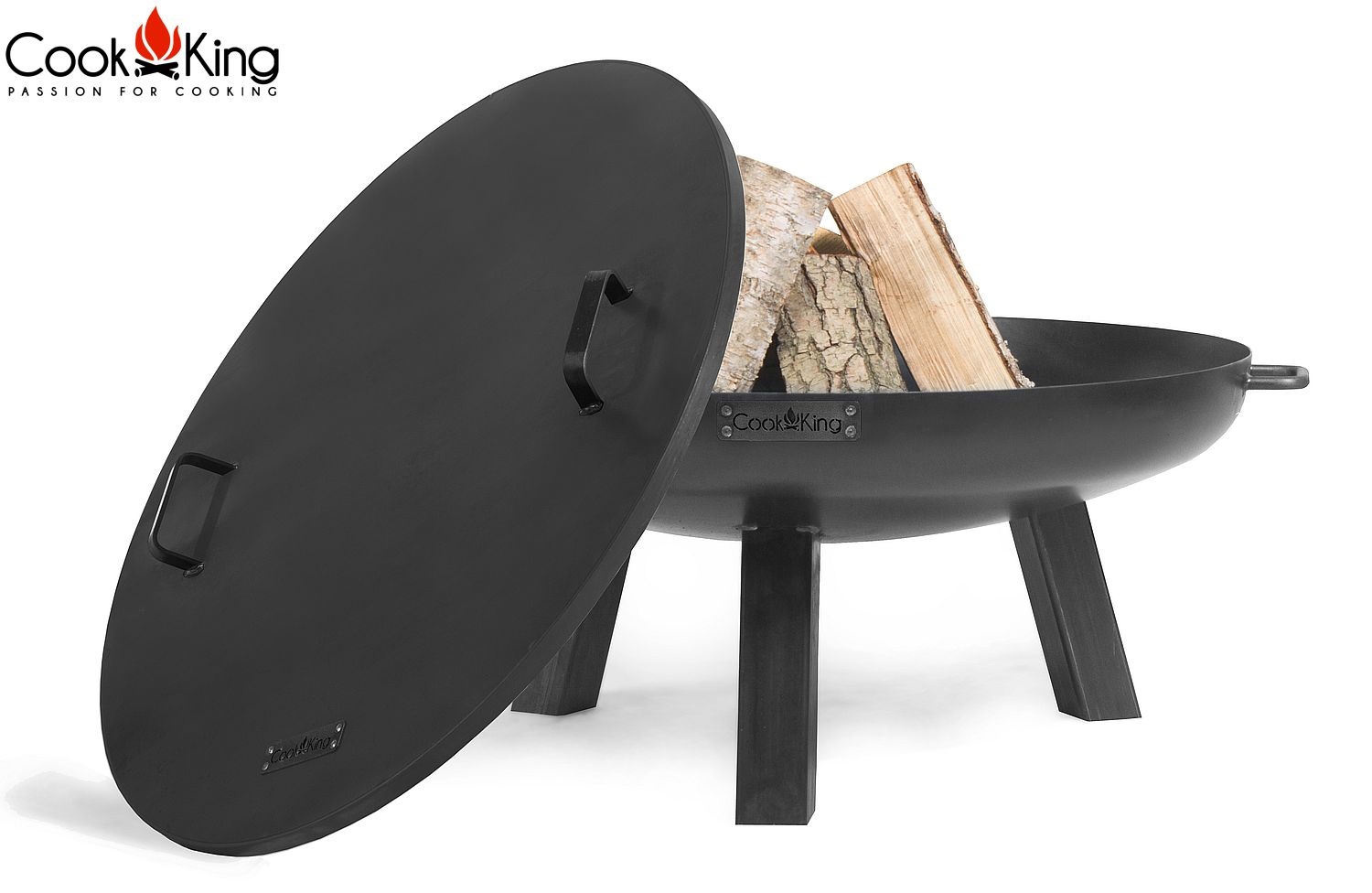 Feuerschale "Polo" Ø 80 cm Feuerstelle für Garten aus Stahl Feuerkorb als Wärmequelle oder Grill