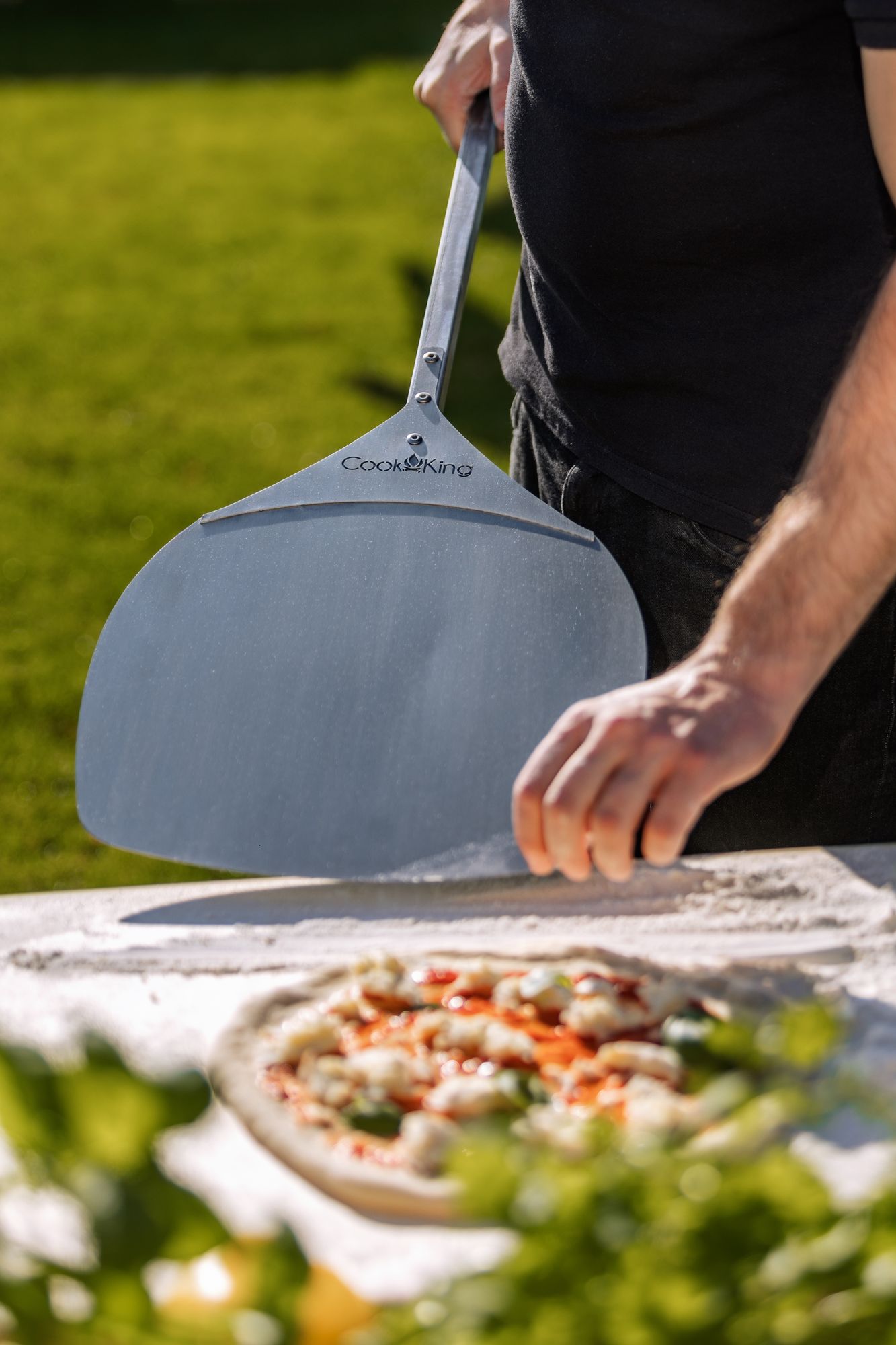 Zubehör Pizzaschaufel für Gartenkamine Vento L 105 x B 31 cm Pizzaschieber aus Edelstahl