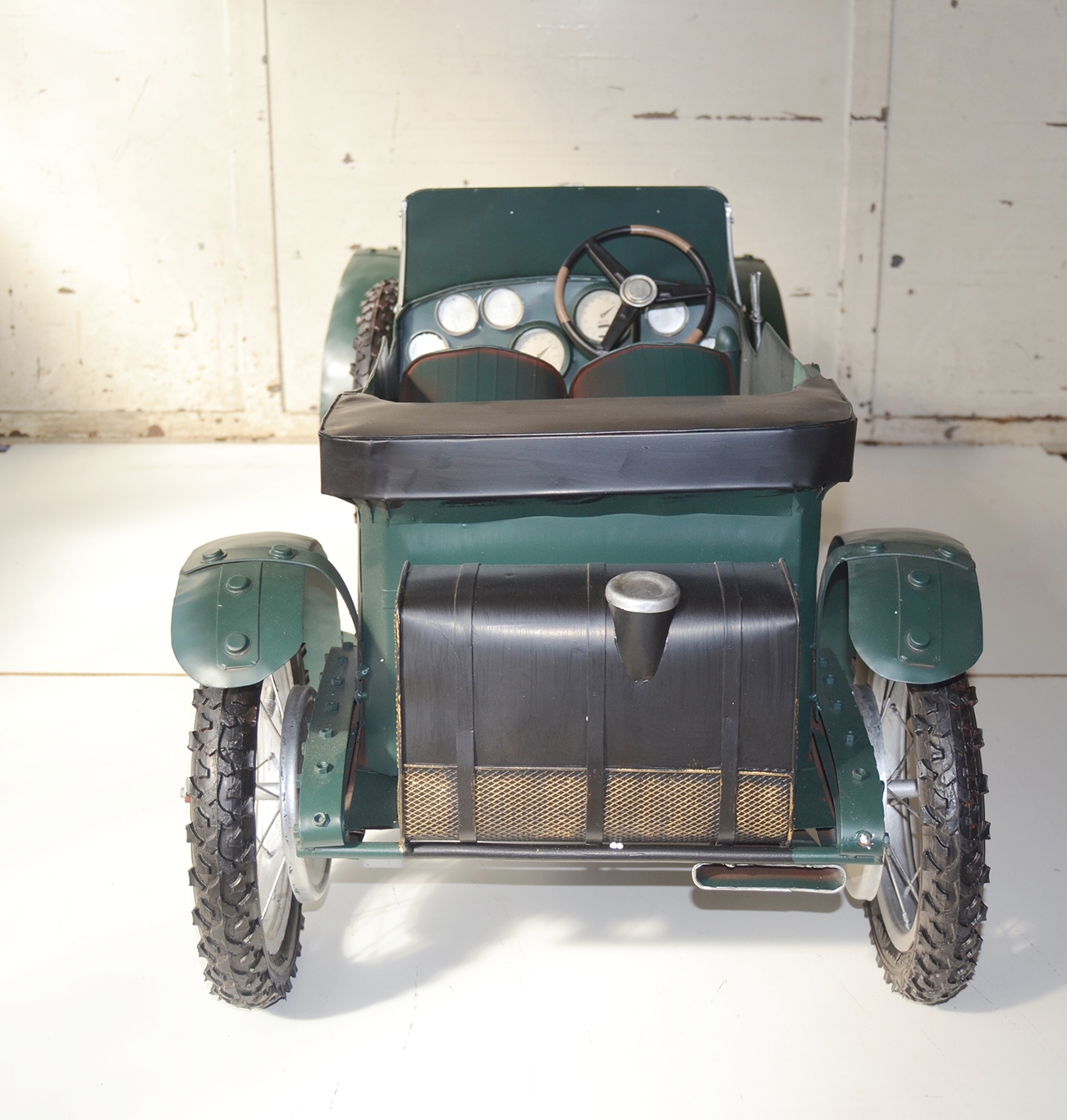 Blechauto Nostalgie Modellauto Oldtimer Automarke Bentley Blower Roadster Modell aus Blech L 140 cm