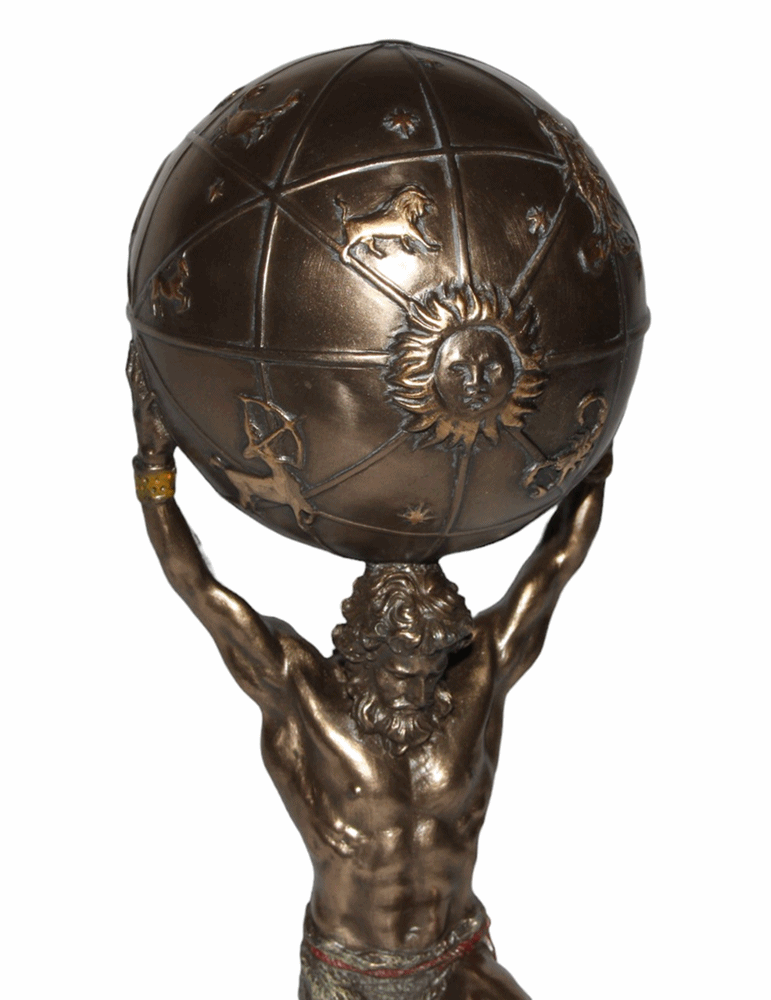 Dekofigur Atlas Titan H 21 cm Träger des Himmels Deko Skulptur Griechische Mythologie