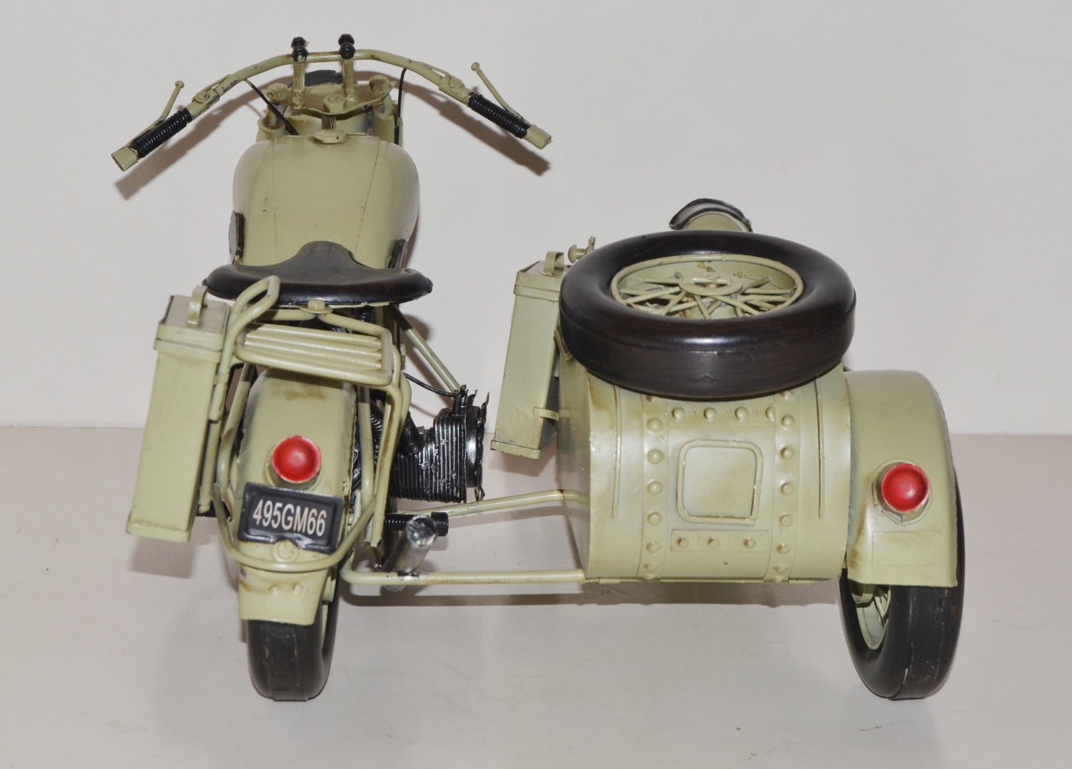 Blechmotorrad Nostalgie Modellauto Oldtimer Marke BMW Militär Motorrad 1944 aus Blech L 39 cm