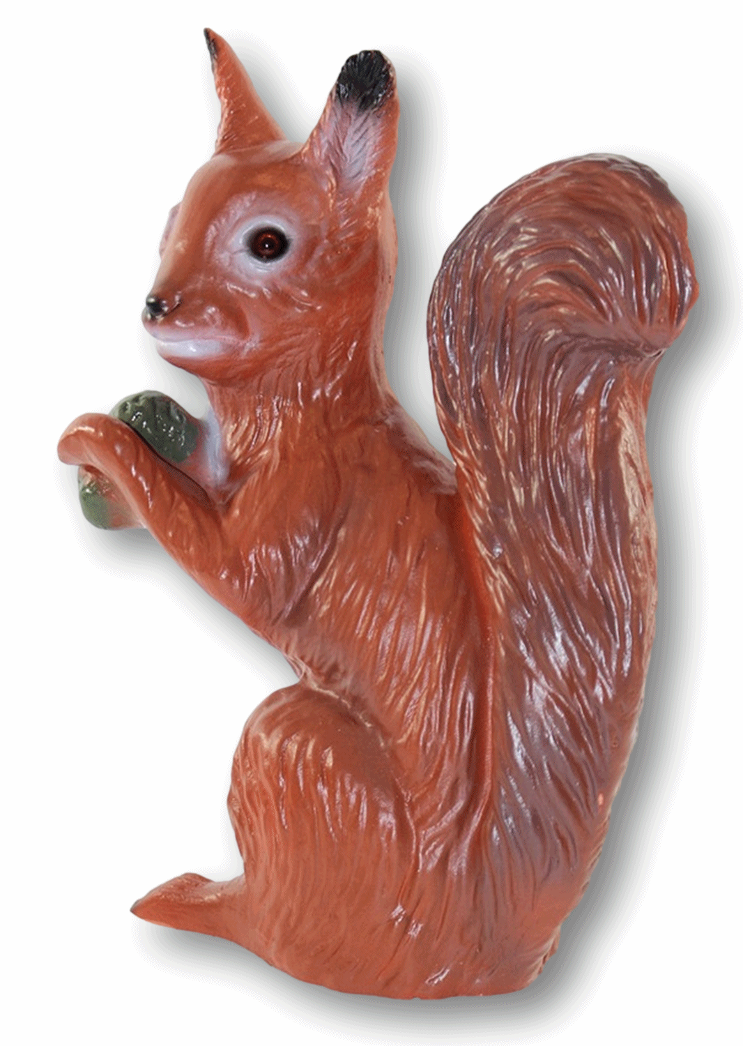 Deko Garten Figur Dekofigur Gartenfigur Tierfigur Eichhörnchen sitzend aus Kunststoff Höhe 25 cm