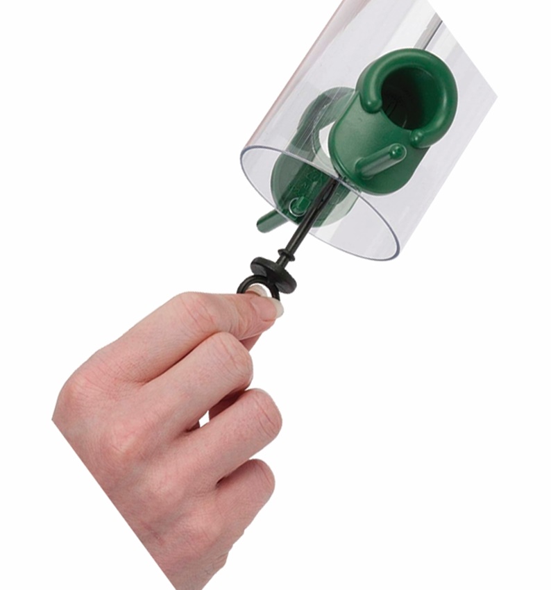 Naturschutzprodukt Futtersäule 2 Stück The One maxi grün Kunststoff Inhalt 1,5 l H 70 cm (mit Bügel)