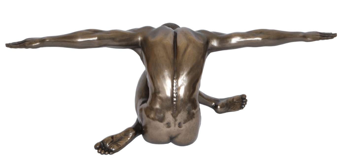 Deko Figur Body Talk Kollektion Nackter Mann L 44 cm Bodybuilder mit ausgestreckten Armen