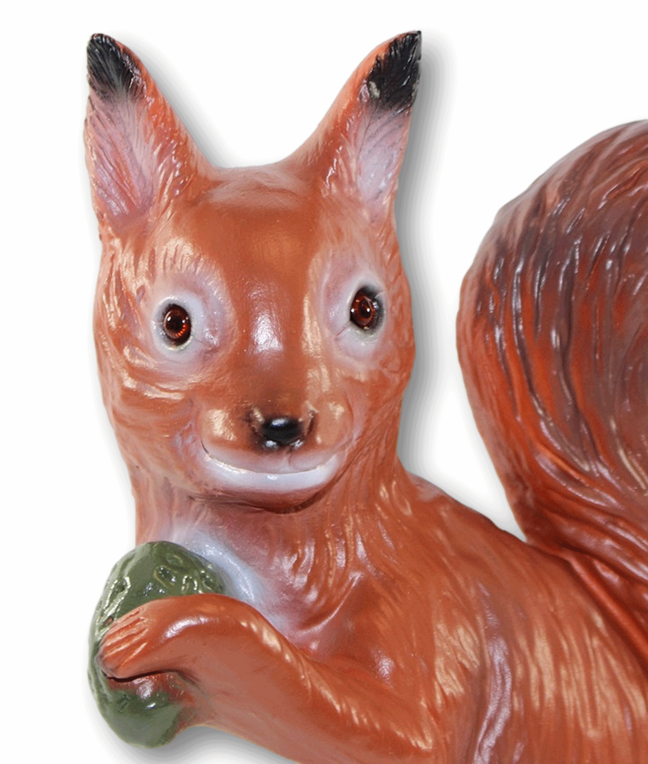 Deko Garten Figur Dekofigur Gartenfigur Tierfigur Eichhörnchen sitzend aus Kunststoff Höhe 25 cm
