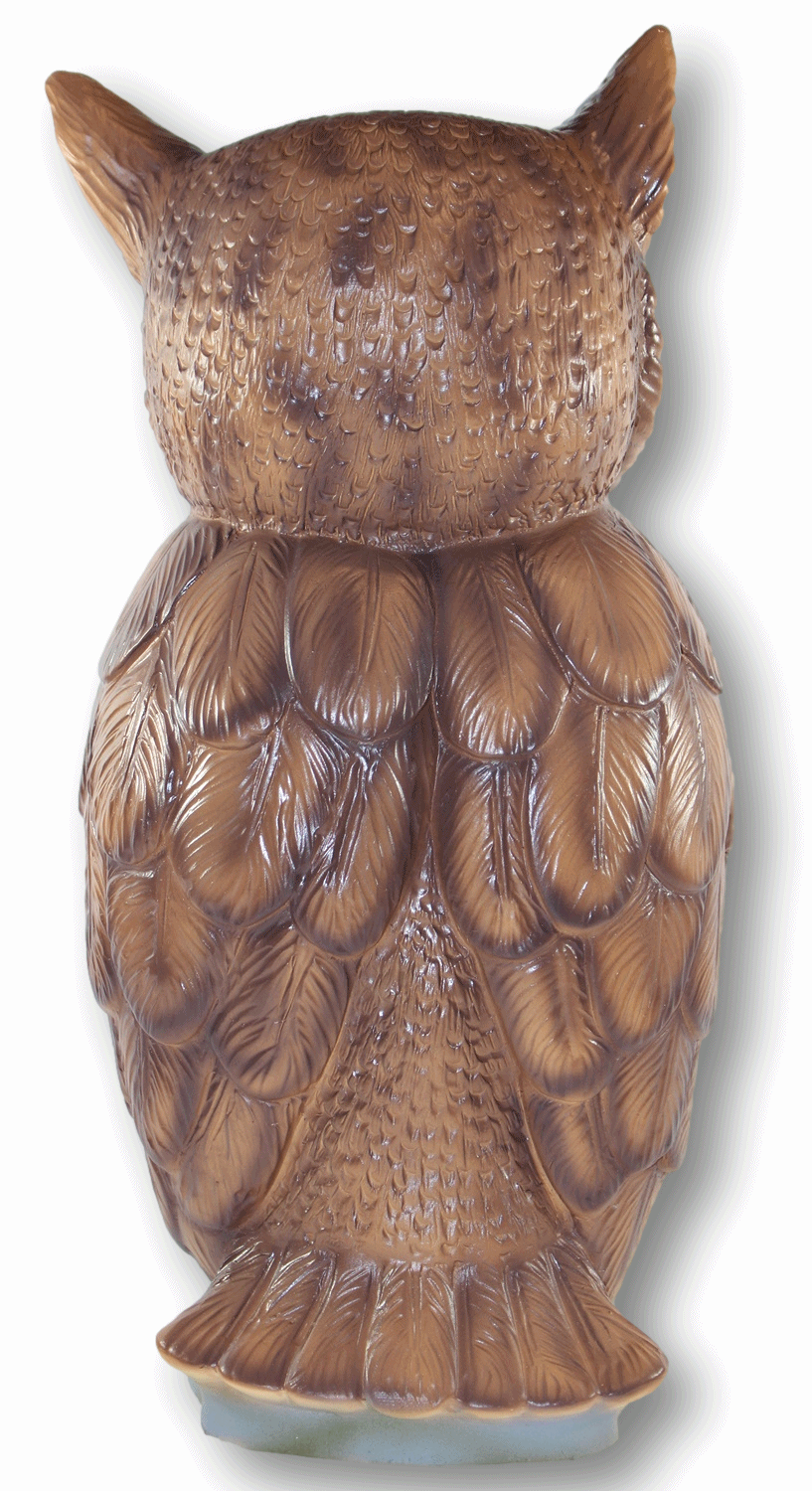 Deko Garten Figur Vogelfigur Eule H 46 cm stehend Gartenfigur Dekofigur aus Kunststoff