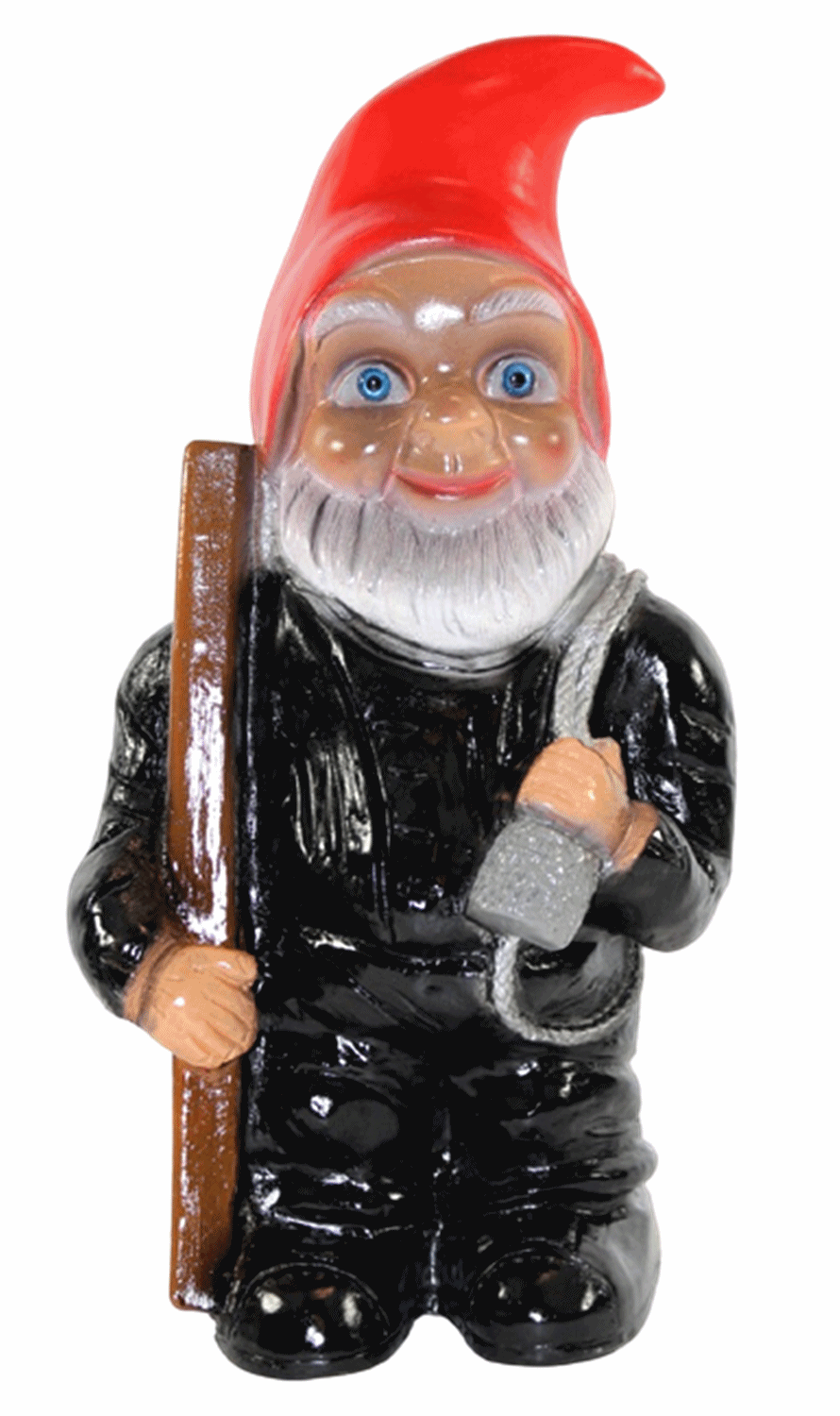 Deko Figur Zwerg H 29 cm Gartenzwerg Schornsteinfeger stehend Gartenfigur aus Kunststoff