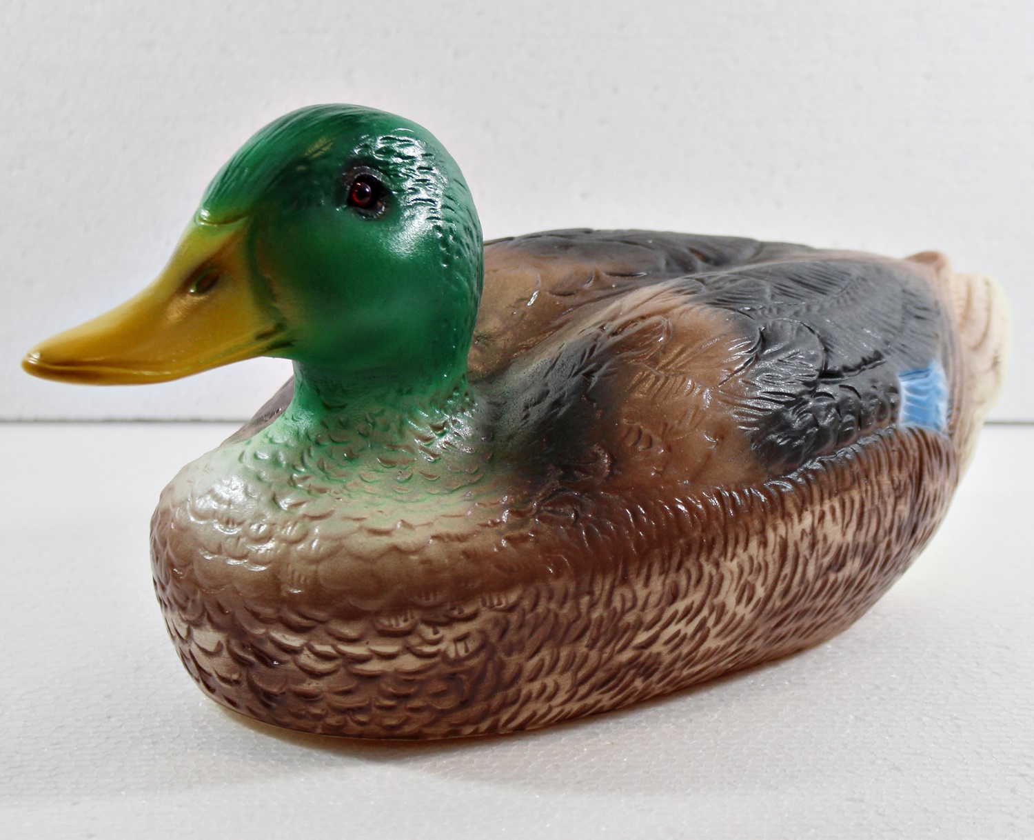 Deko Garten Figur Dekofigur Gartenfigur Teichfigur Schwimmente Erpel aus Kunststoff Höhe 16 cm