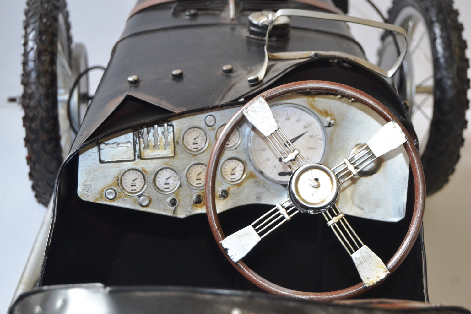 Blechauto Nostalgie Modellauto Oldtimer Automarke MG Roadster XXL Modell aus Blech L 130 cm