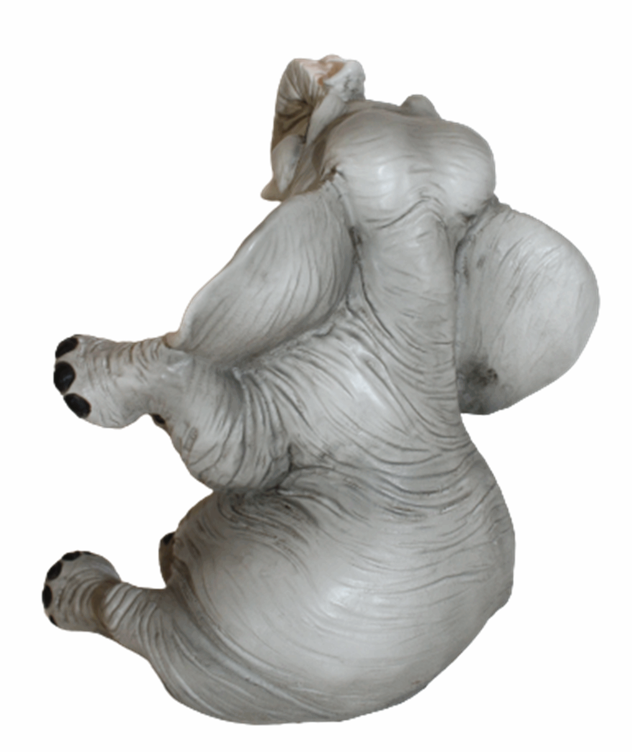 Figur Elefant Baby Elefantenfigur sitzend und lachend Tierfigur Kollektion Castagna Resin H 21 cm