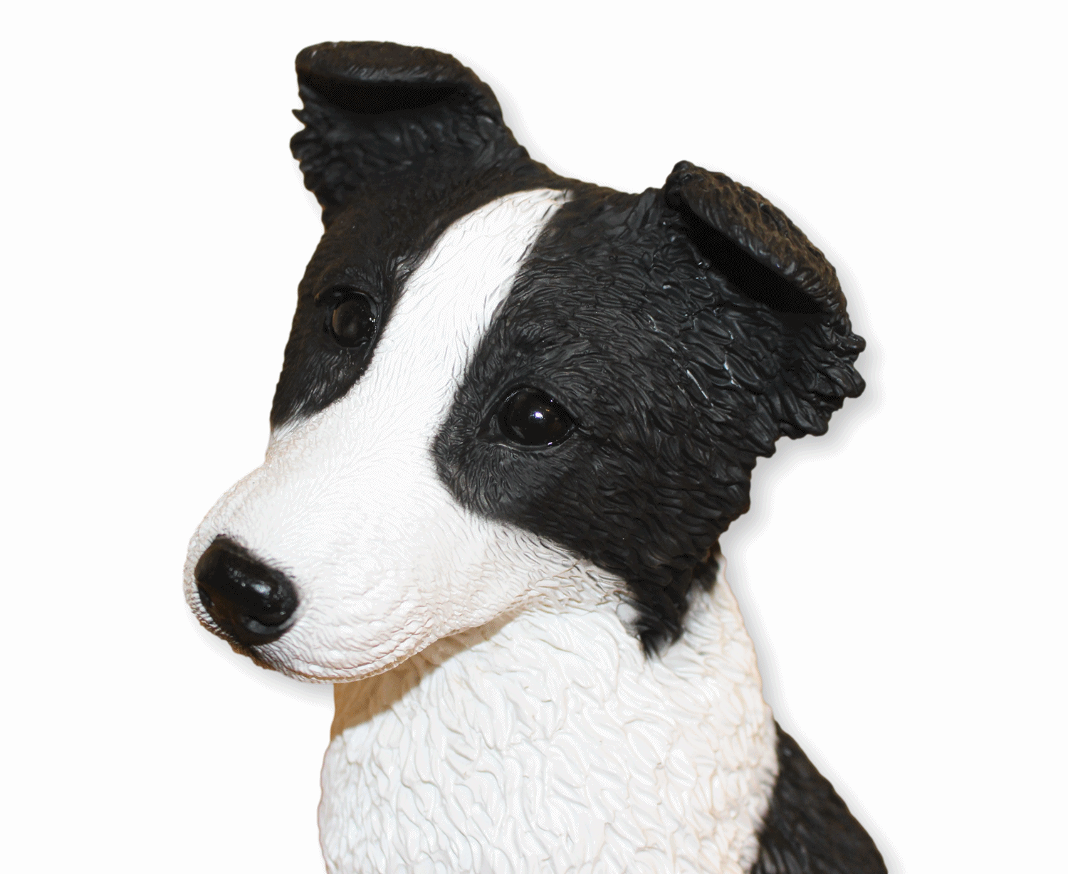 Deko Figur Hund Border Collie Welpe Hundefigur sitzend Kollektion Castagna aus Resin H 27 cm