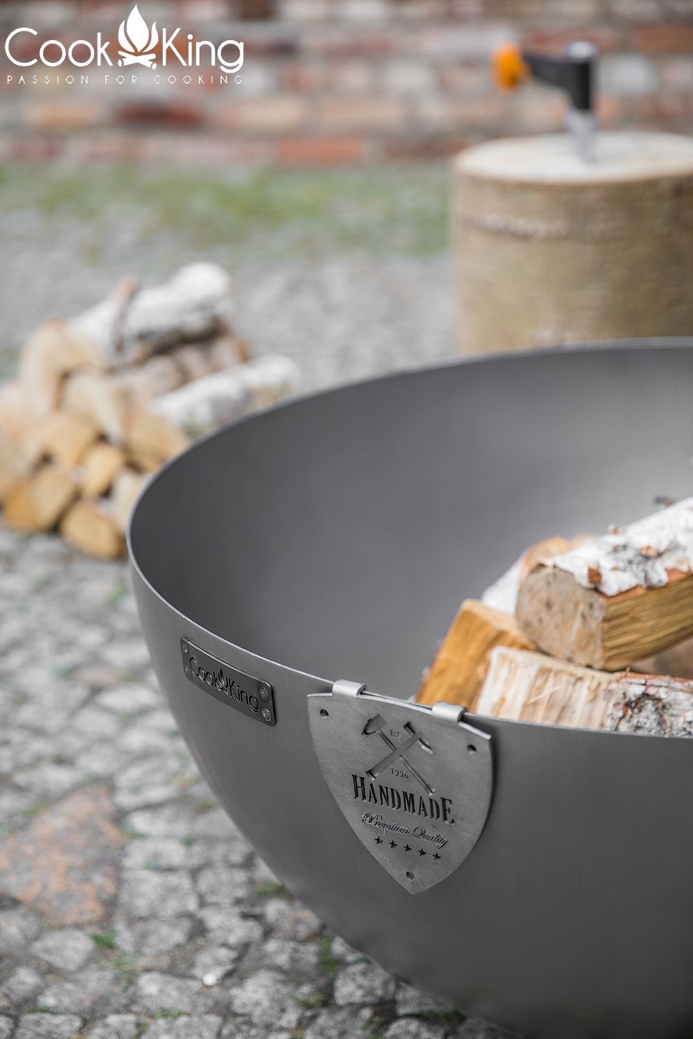 Feuerschale Premium „DALLAS“ Ø 85 cm aus Stahl Feuerstelle für den Garten als Grill oder Wärmequelle