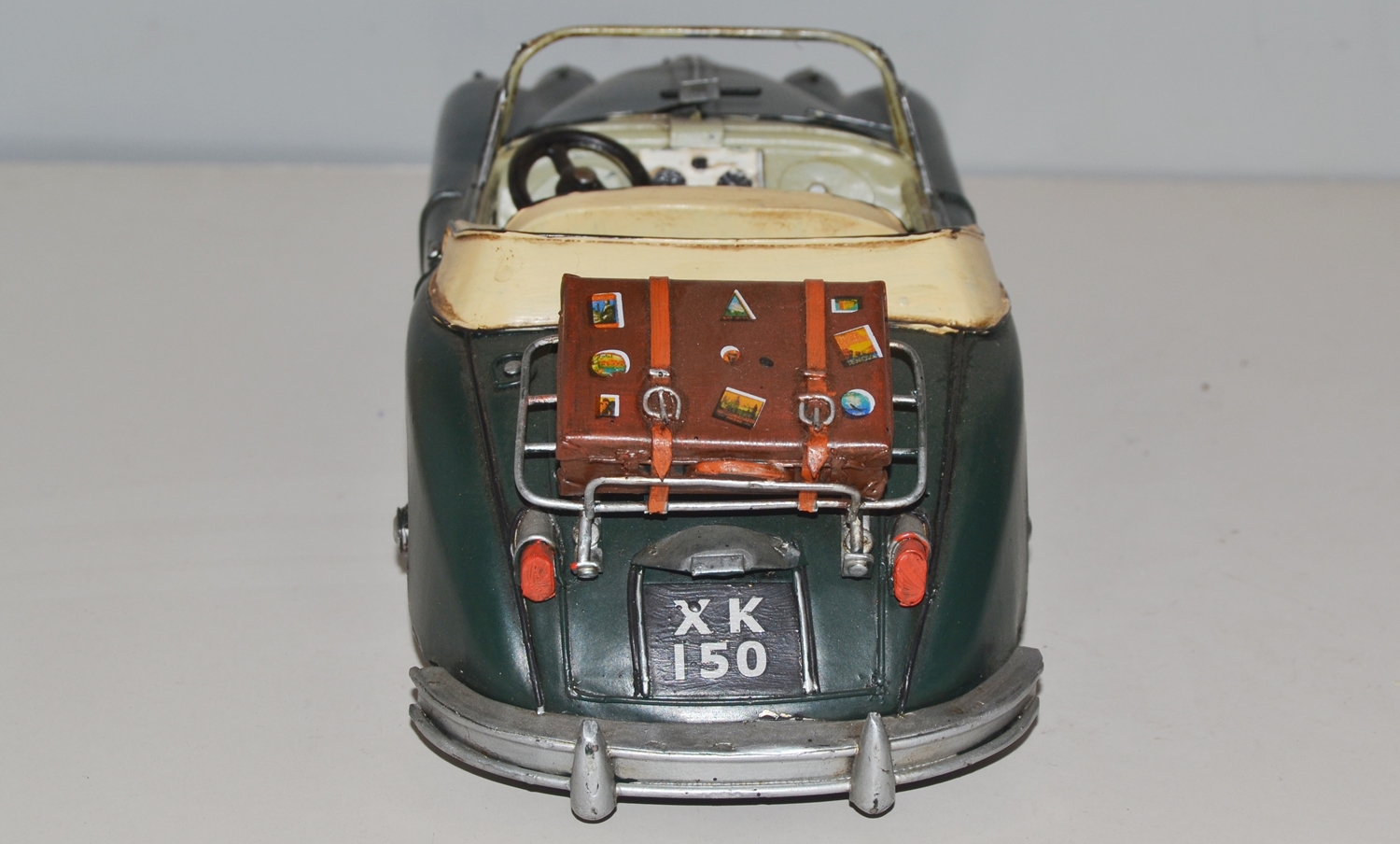 Blechauto Nostalgie Modellauto Oldtimer Jaguar XK 150 Sportwagen aus Blech L 31 cm