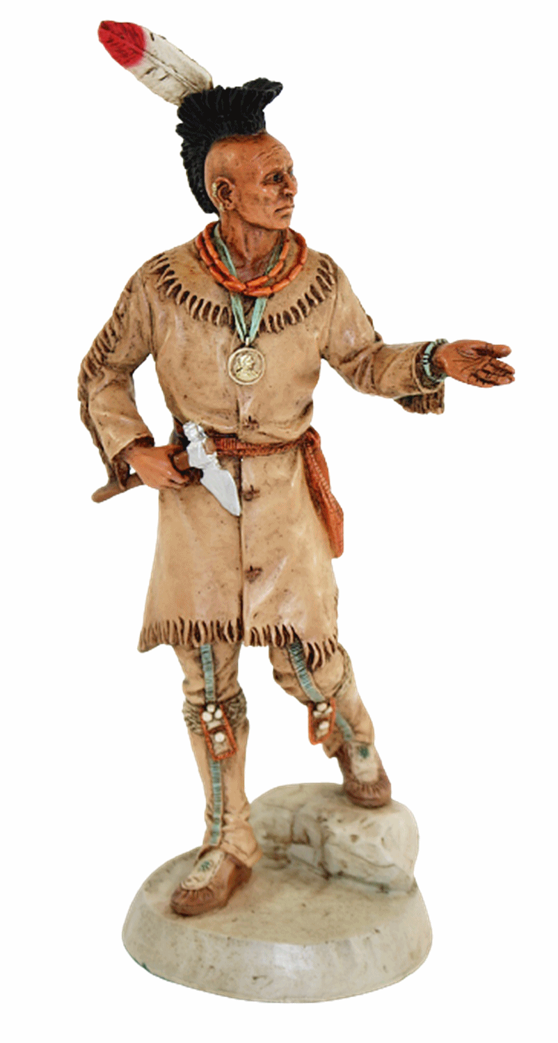 Indianerfiguren Indianer berühmte Häuptlinge Anführer H 20-23 cm 5-er Satz Castagna Limited Edition