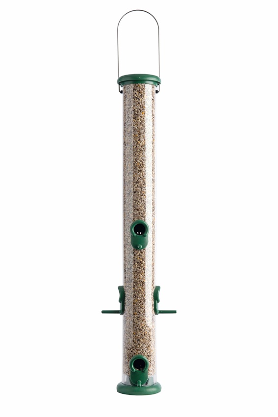 Naturschutzprodukt Futtersäule 2 Stück The One maxi grün Kunststoff Inhalt 1,5 l H 70 cm (mit Bügel)