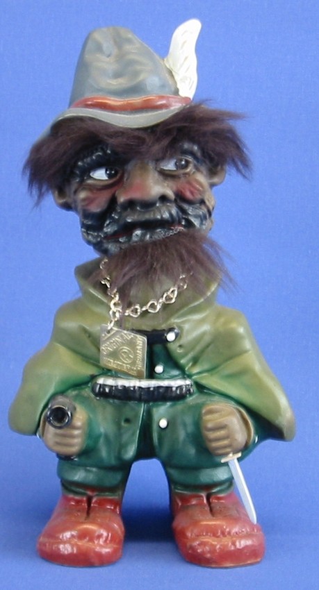 Souvenir Wackel Figur Räuber klein H 15 cm Wackelfigur Original mit Wackelkopf