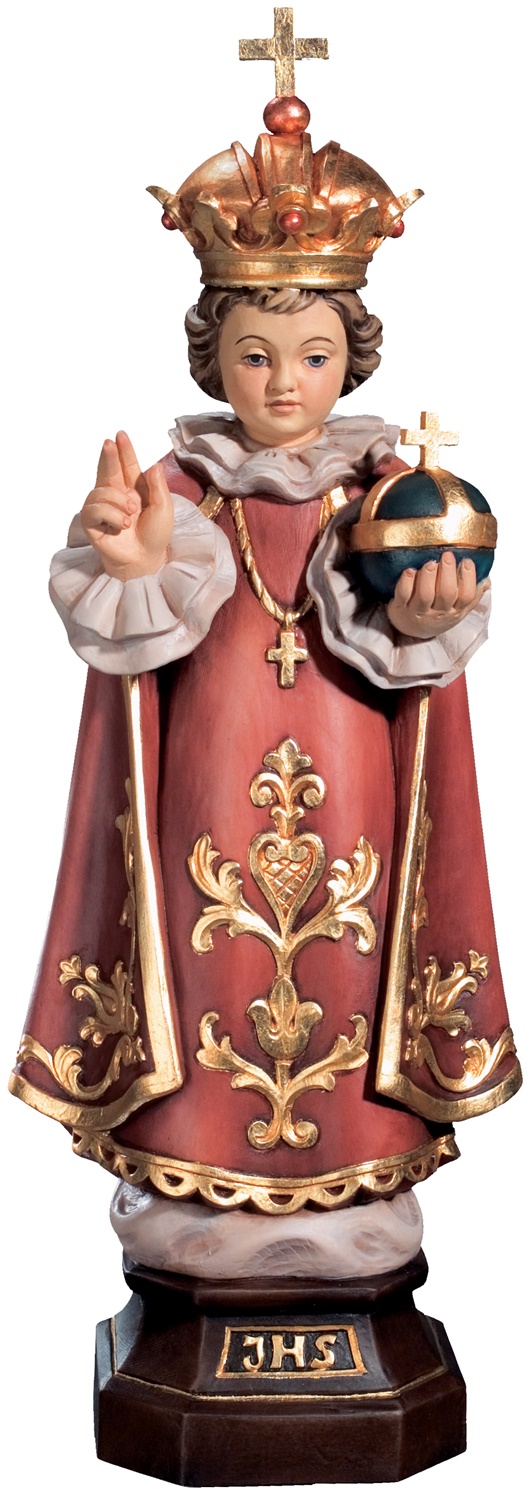 Heiligenfigur Prager Jesuskind Jesulein H 15 cm Holzfigur Holzstatue Statue aus Ahornholz