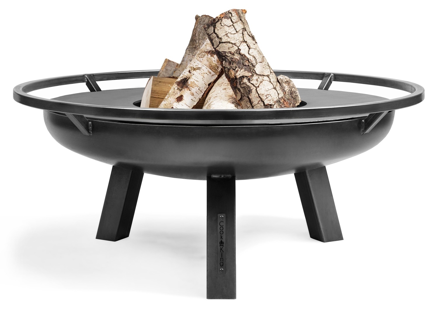 Feuerschale "Porto" Ø 100 cm Feuerstelle für den Garten aus Stahl Wärmequelle oder Grill