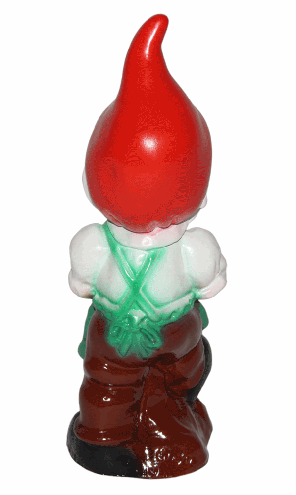 Gartenzwerg Figur Zwerg mit Spaten H 20 cm stehend Gartenfigur aus Kunststoff