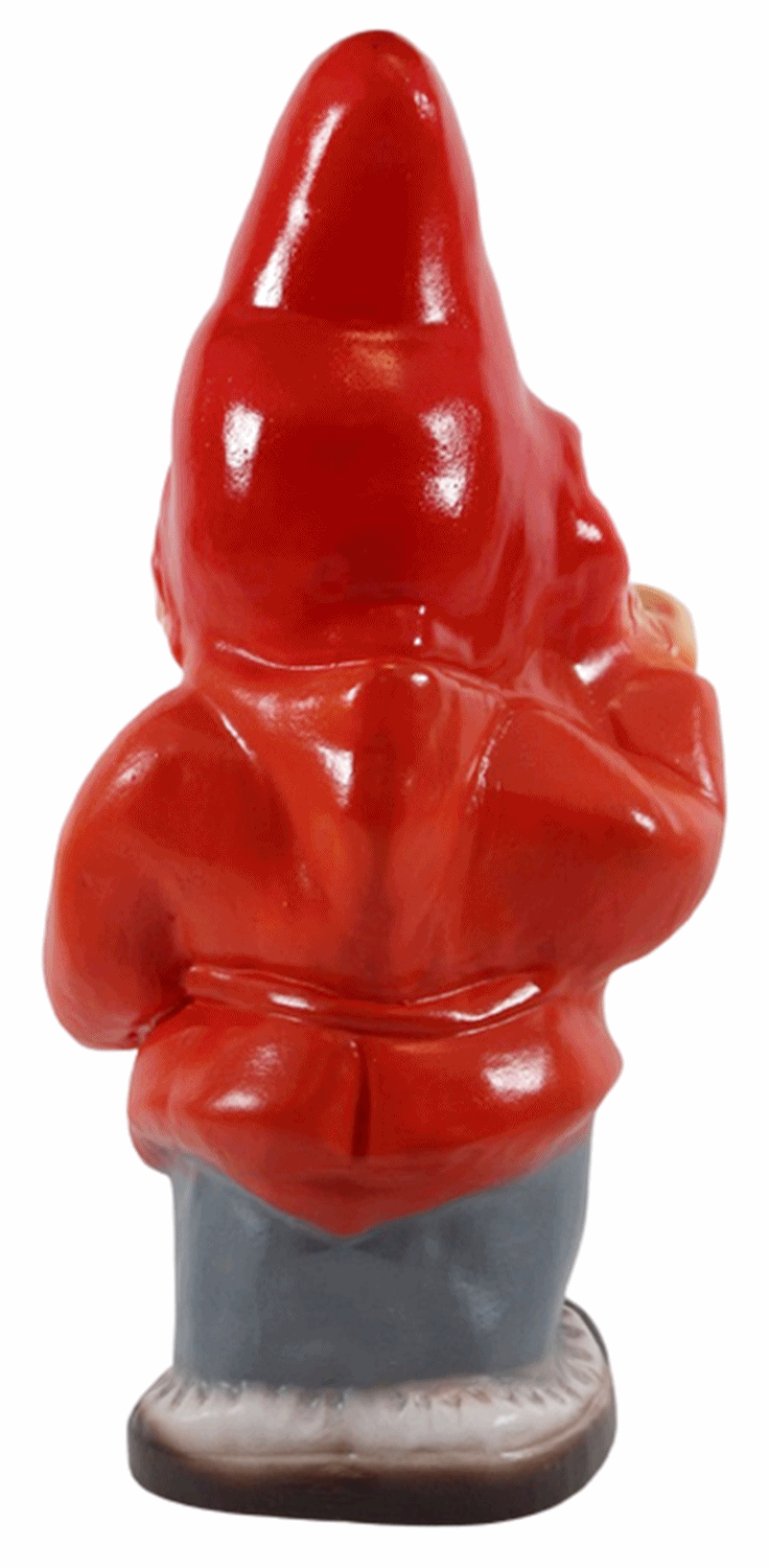 Gartenzwerg Deko Garten Figur Zwerg mit Laterne stehend aus Kunststoff Höhe 33 cm