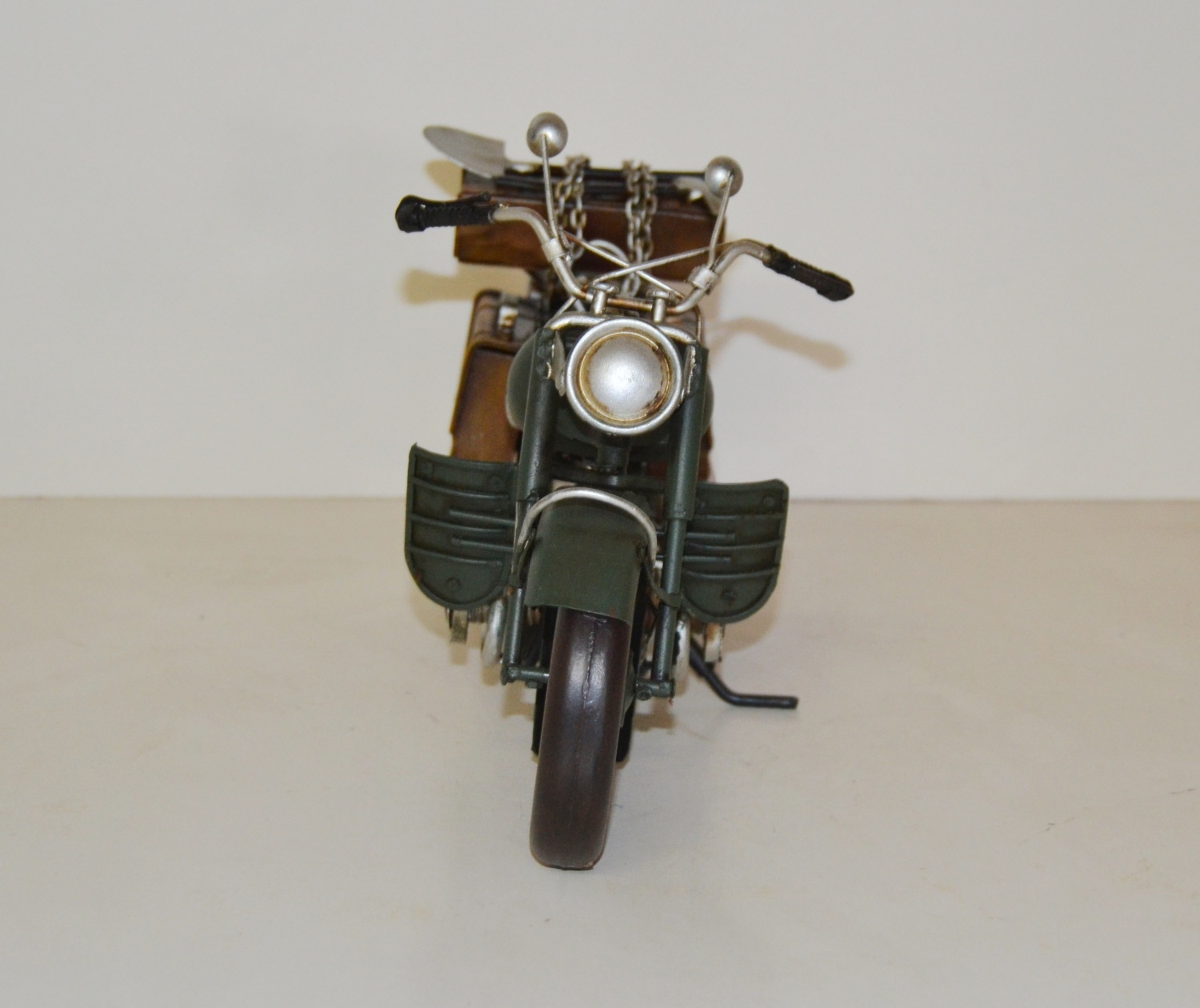 Blechmotorrad Nostalgie Modellauto Oldtimer Marke BMW R 75 Militär Motorrad 1943 aus Blech L 30 cm
