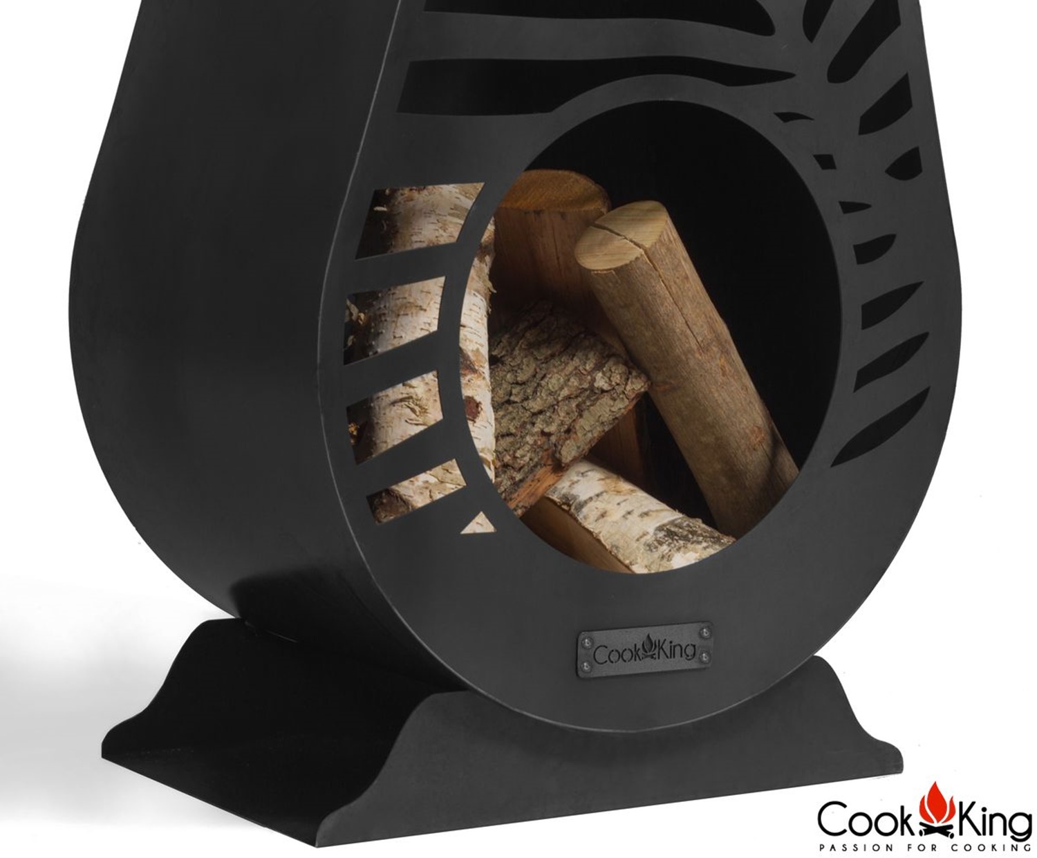 Gartenkamin "Lima" Gartenofen H 108cm zum Heizen und Grillen Terrassenofen aus Naturstahl Kamin Ofen