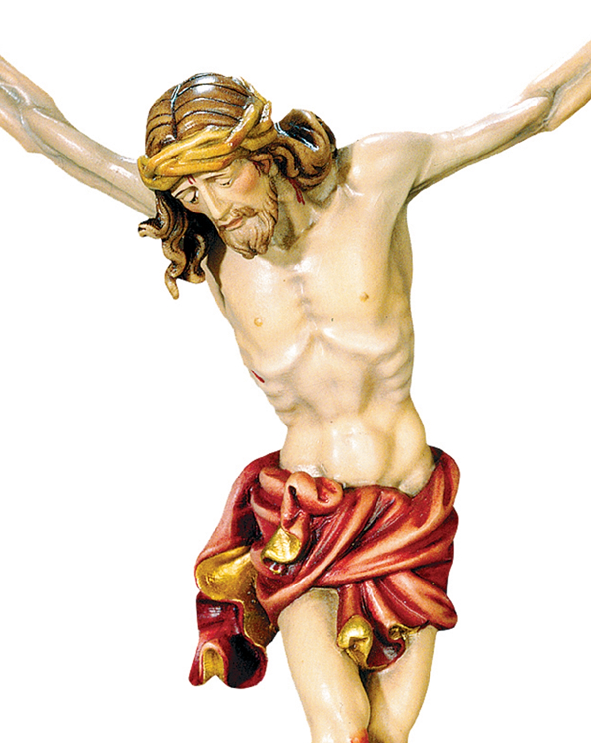 Holzfigur Jesus Christus Figur für Kruzifix/ Kreuz "Raffaello" H 25 cm Statue Ahornholz Holzstatue