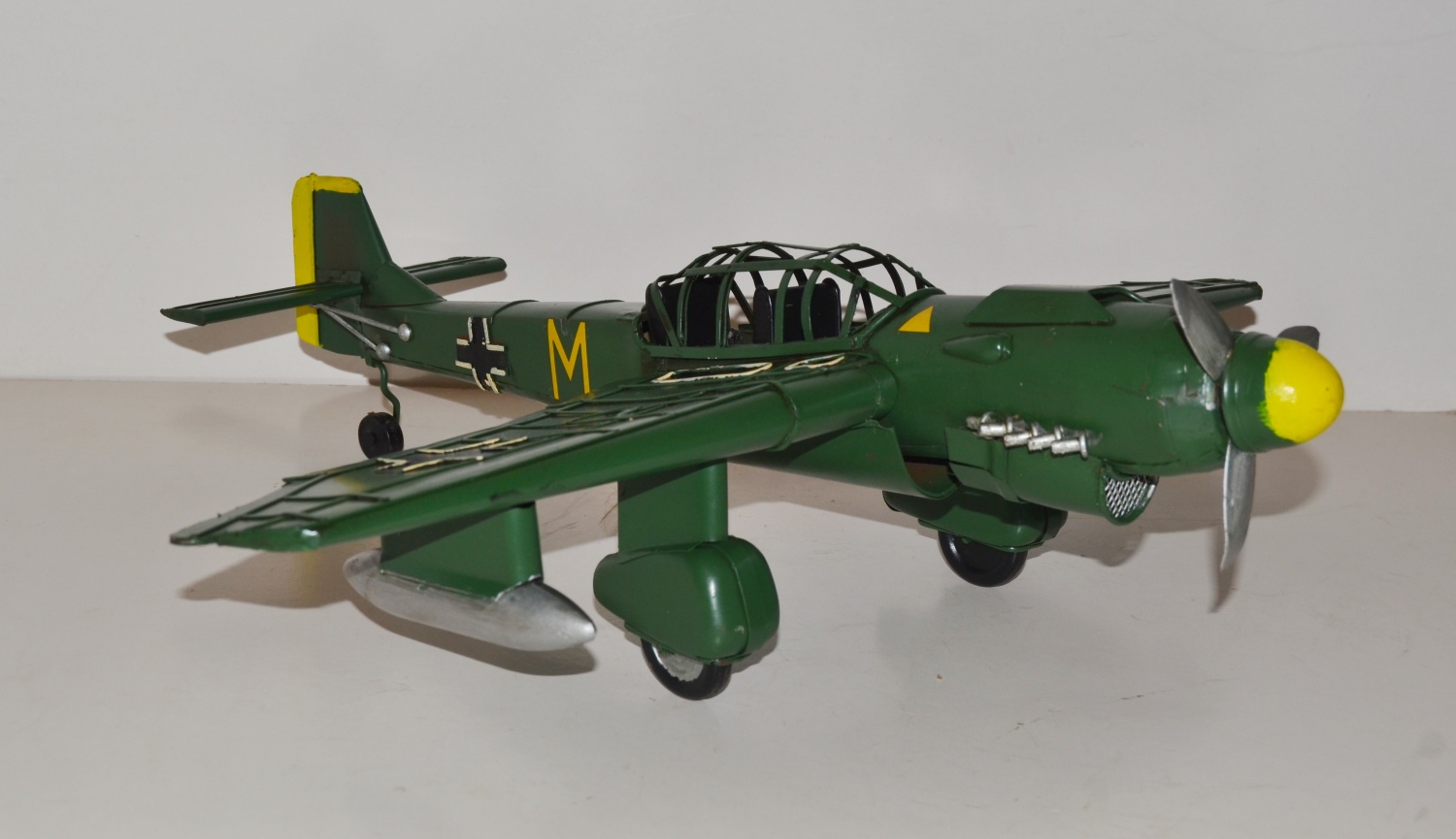 Blechflugzeug Nostalgie Modellflugzeug Oldtimer Marke Junkers Ju 87 Stuka Flugzeug aus Blech L 50 cm