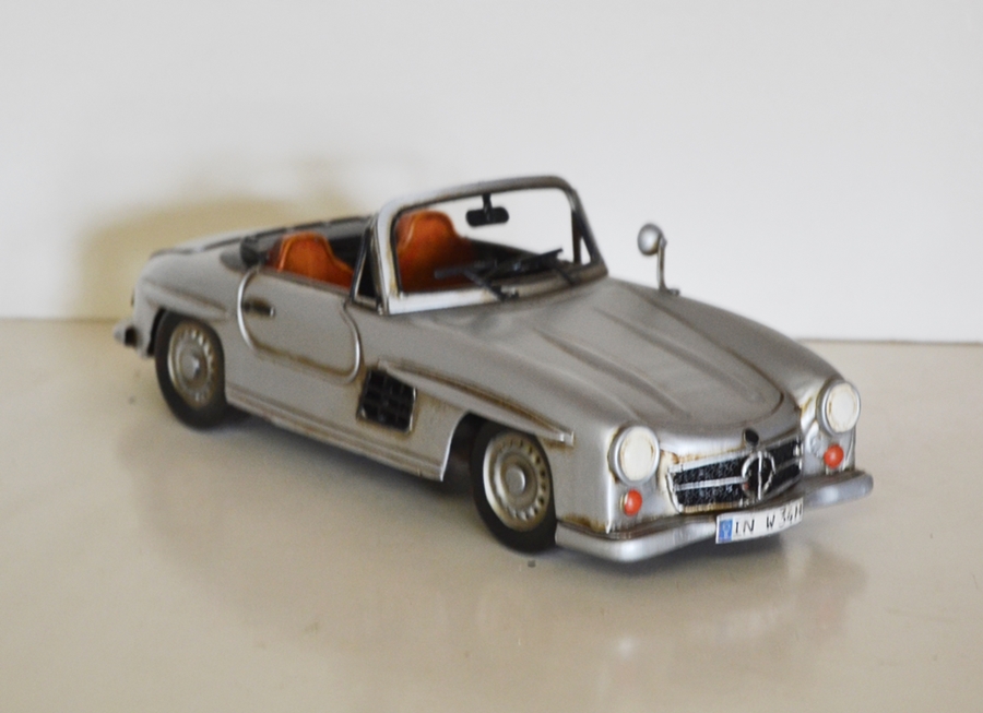 Blechauto Nostalgie Modellauto Oldtimer Mercedes 300 SL aus Blech L 29 cm