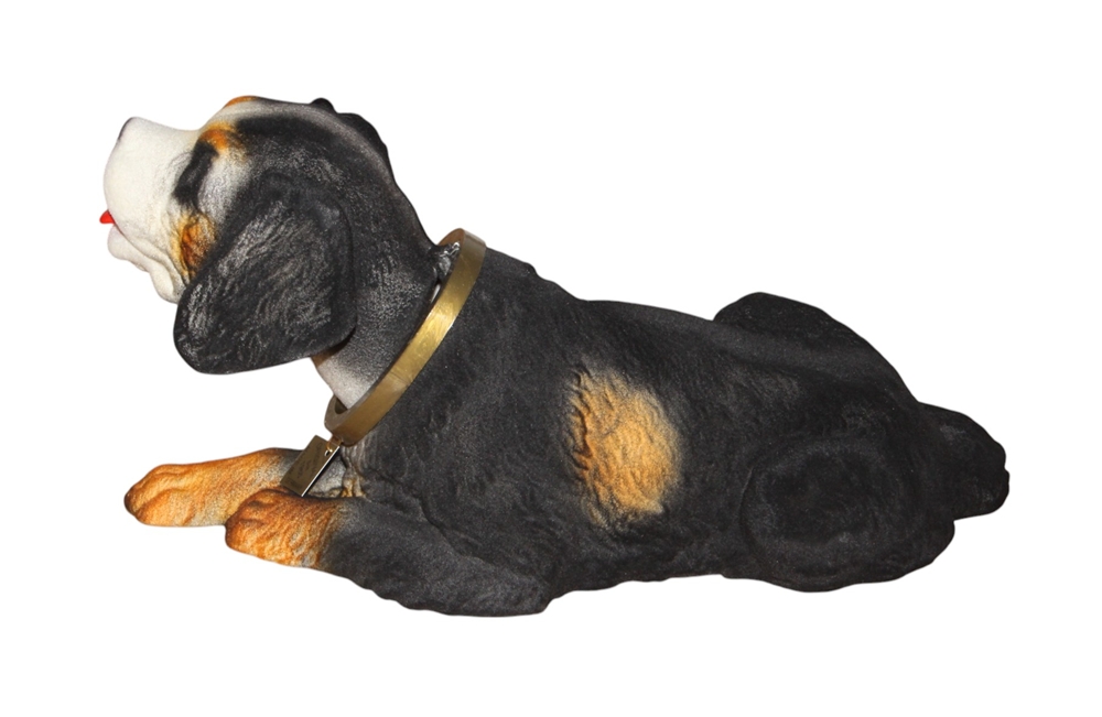 Wackel Figur Hund Berner Sennenhund Wackelfigur H 14 cm groß Dekofigur mit Wackelkopf