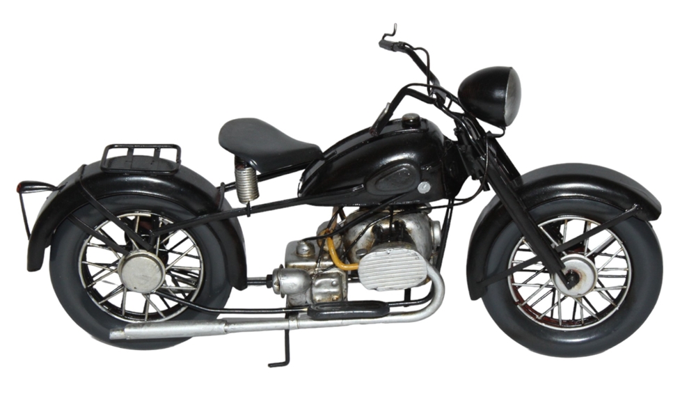 Blechmotorrad Nostalgie Modellauto Oldtimer Marke BMW R 16 Motorrad 1932 aus Blech L 29 cm