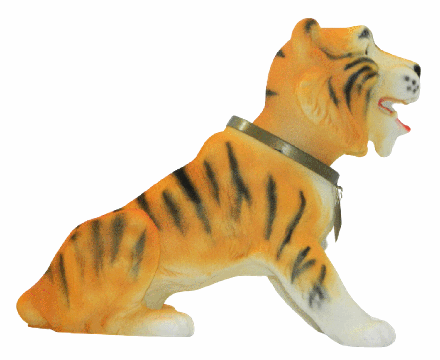 Wackel Tier Figur Tiger groß Wackelfigur H 21 cm sitzend Dekofigur mit Wackelkopf