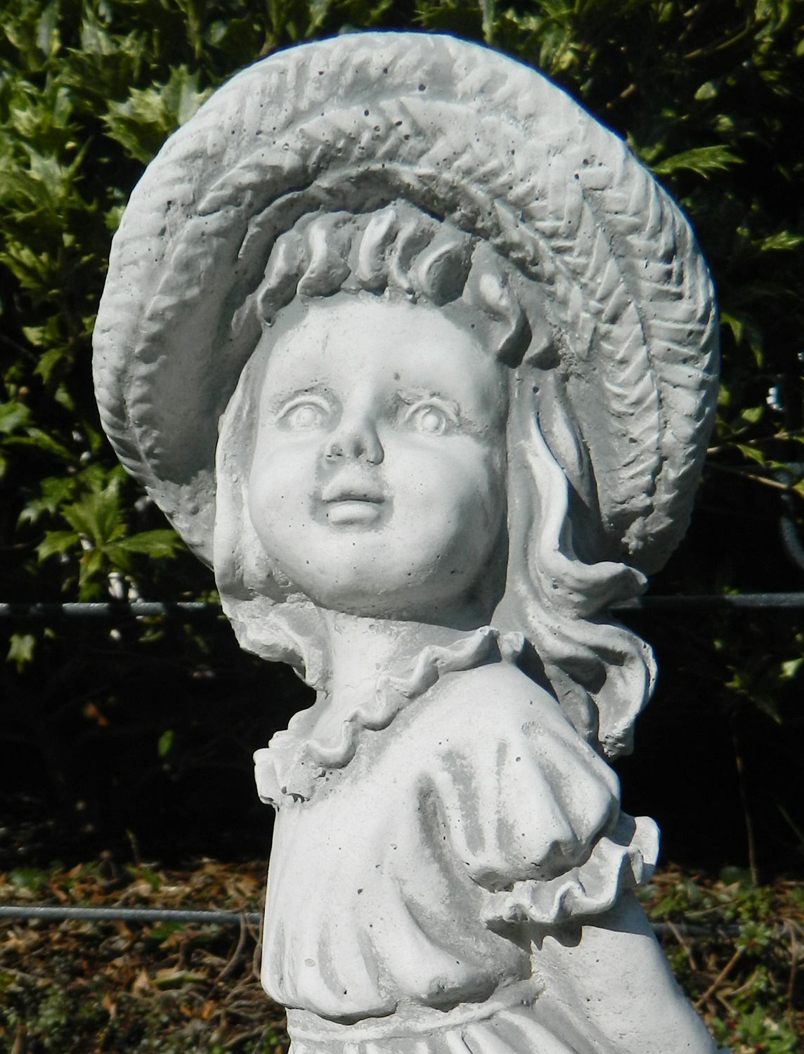 Beton Figur Mädchen mit Pflanztopf H 40 cm Dekofigur und Gartenskulptur zum Bepflanzen