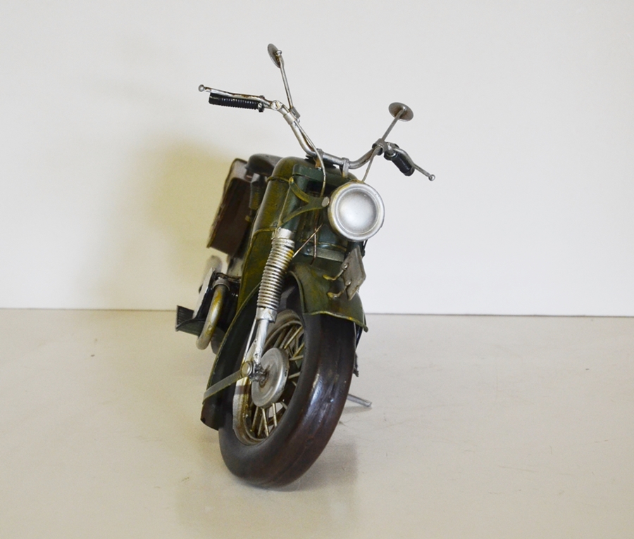 Blechmodell Nostalgie Modellmotorrad Oldtimer Marke BMW Militär Motorrad Modell aus Blech L 31 cm