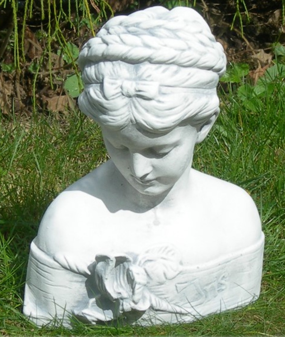 Beton Figur Skulptur Statue Büste Iris H 29 cm Dekofigur und Gartenskulptur