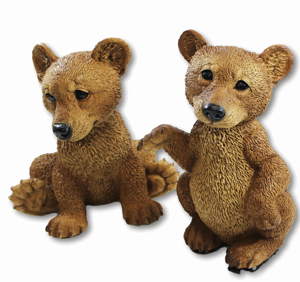 Dekofigur Sammler Tierfigur Bärfigur junge Bären 2-er Satz Kollektion Castagna aus Resin H 22-24 cm