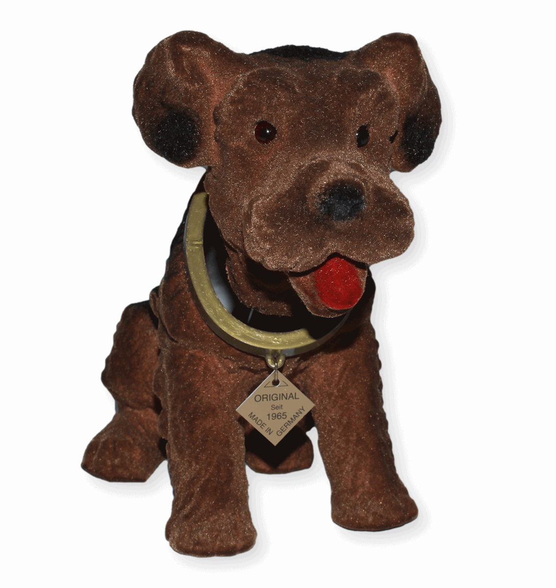 Wackel Figur Hund Airedale Terrier Wackelfigur H 20,5 cm groß Dekofigur mit Wackelkopf
