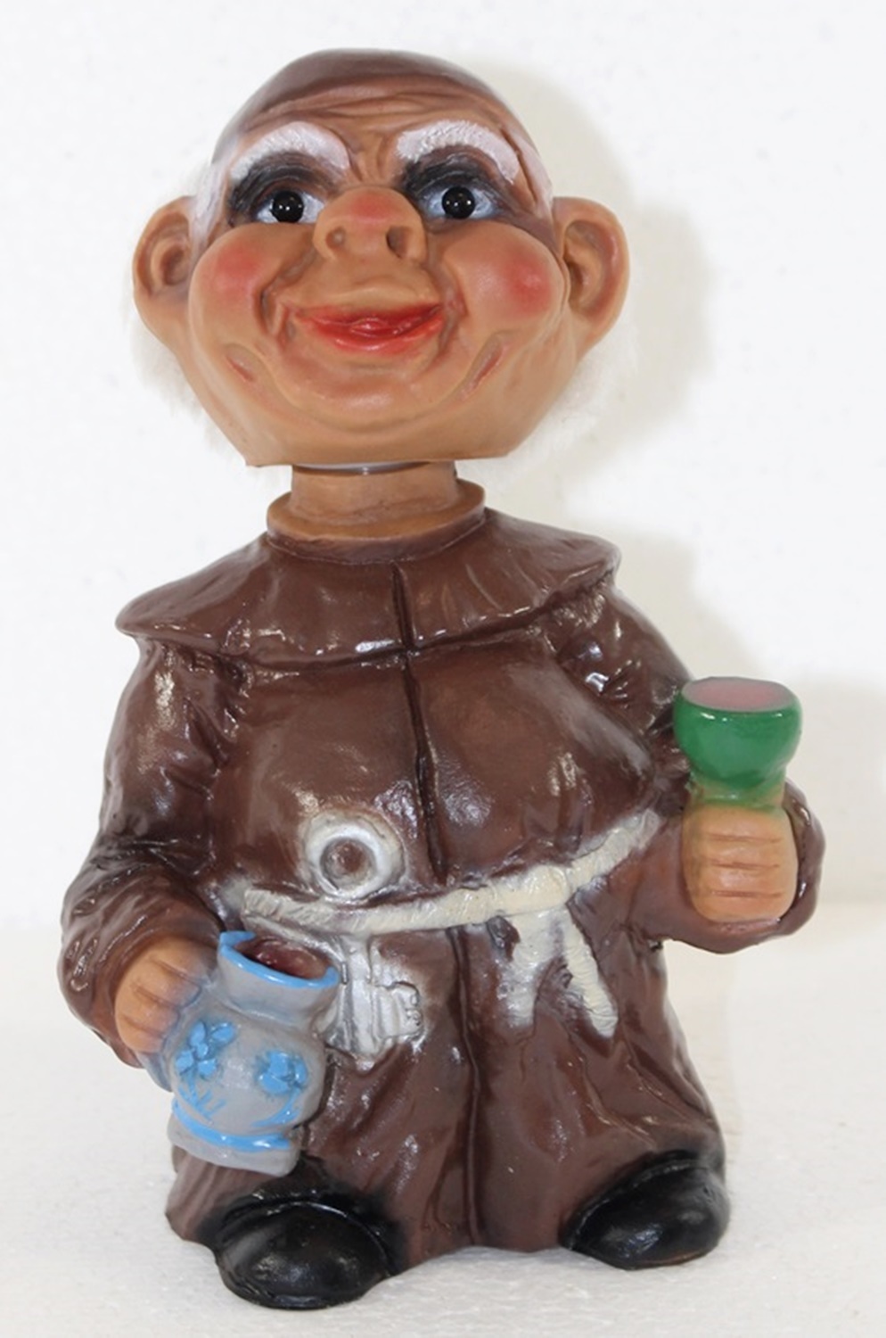 Souvenir Wackel Figur Mönch groß H 24 cm Wackelfigur Original mit Wackelkopf