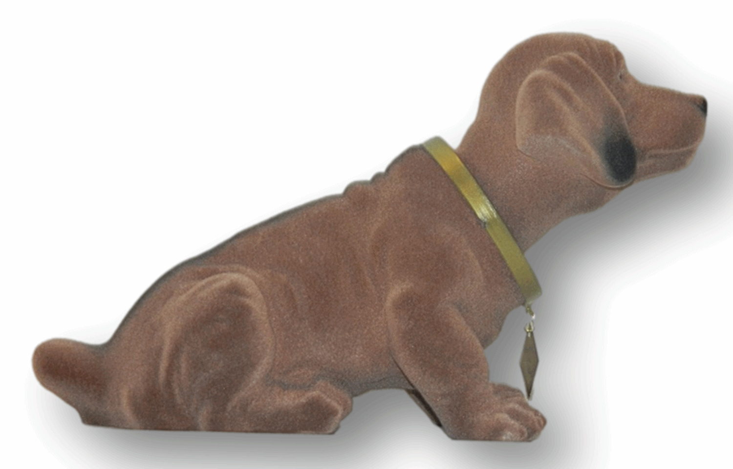Wackel Dackel Figur Hund Dackel Wackelfigur H 18 cm groß stehend mit Wackelkopf