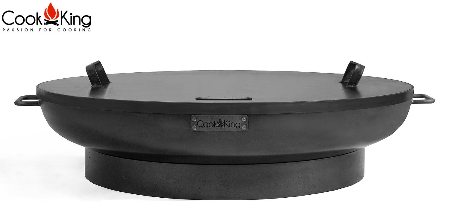 Deckel mit Rand für Feuerschalen Ø 102 cm Deckel für Feuerstelle aus Stahl Abdeckung Feuerschalen